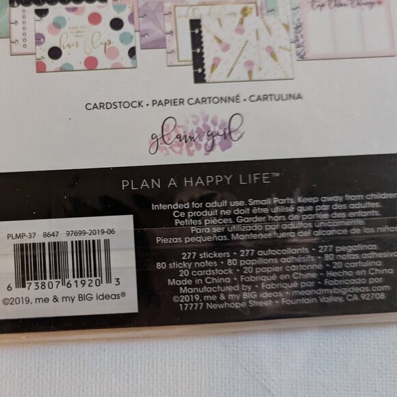 NWT 'Glam Girl' 377 pcs Happy Planner Stickers Multi Pack Sticky Notes Fashion - Picture 7 of 7